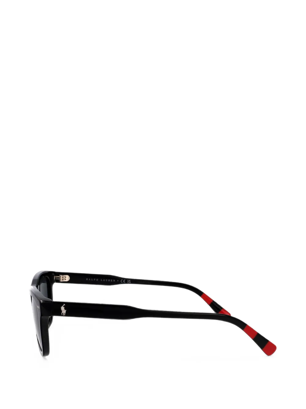 POLO RALPH LAUREN EYEWEAR Zonnebril met rechthoekig montuur Zwart