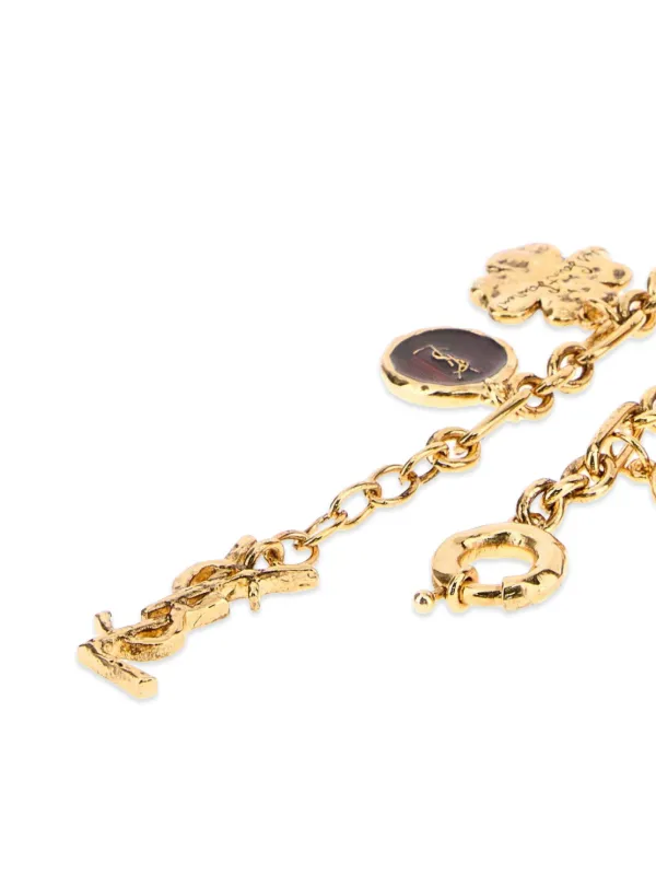 Saint Laurent Cassandre Charm Bracelet | Gold | FARFETCH