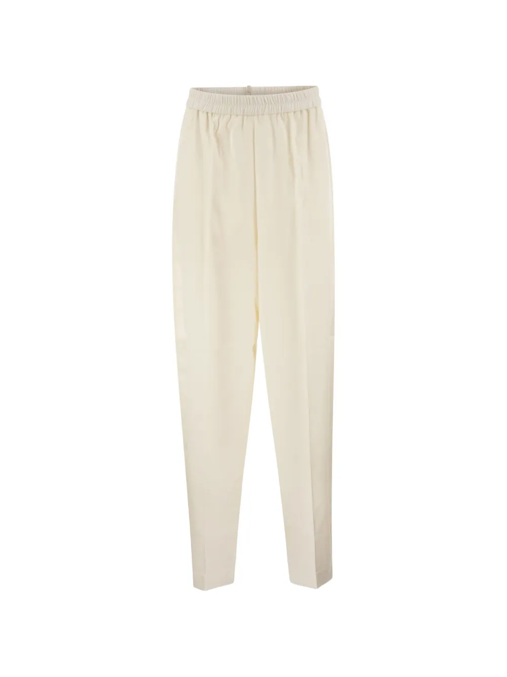 Fabiana Filippi Tapered-leg Elasticated-waist Trousers In 화이트