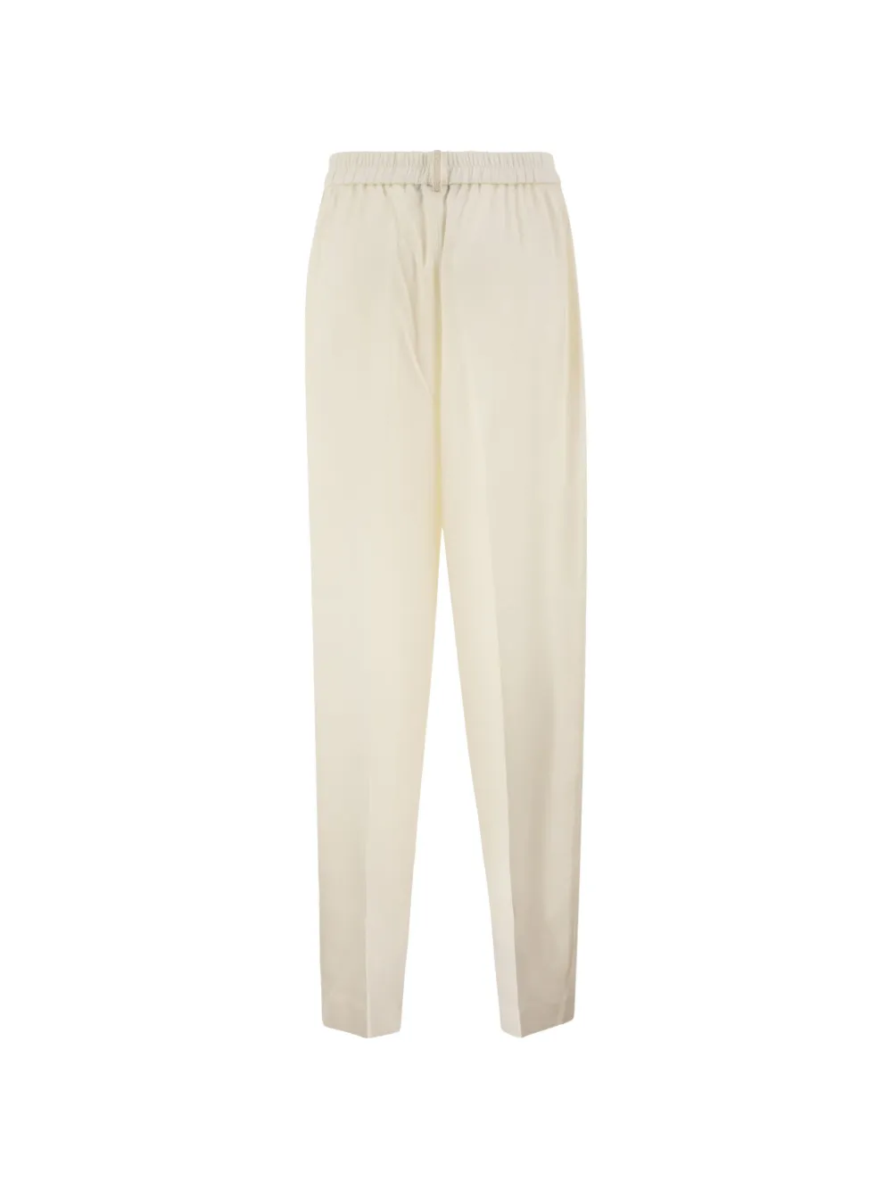 Fabiana Filippi Broek met elastische taille en toelopende pijpen Wit