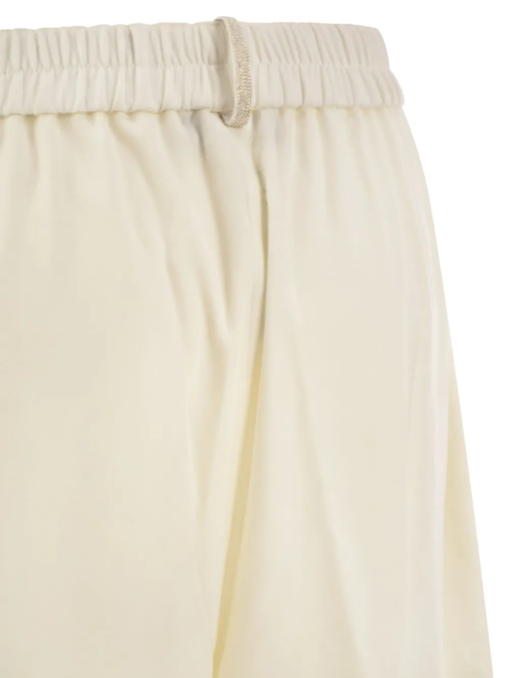 Fabiana Filippi Broek met elastische taille en toelopende pijpen Wit
