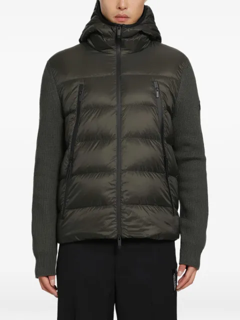 Moncler padded panelled hooded jacket