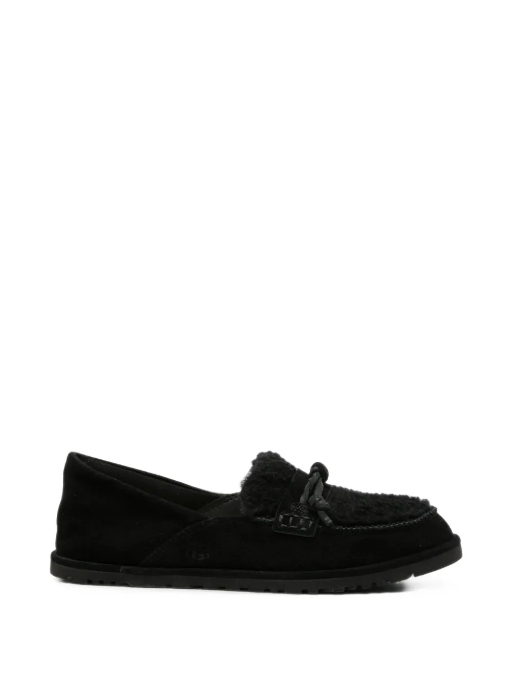 UGG Zora shearling-trim bow loafers - Nero