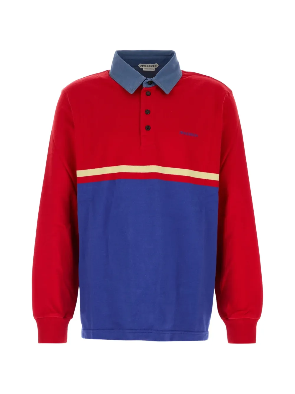 JW Anderson colour-block long-sleeve polo shirt