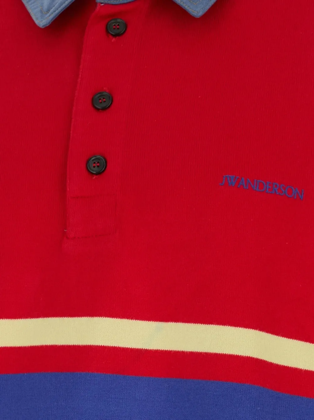 JW Anderson Poloshirt met colourblocking Rood