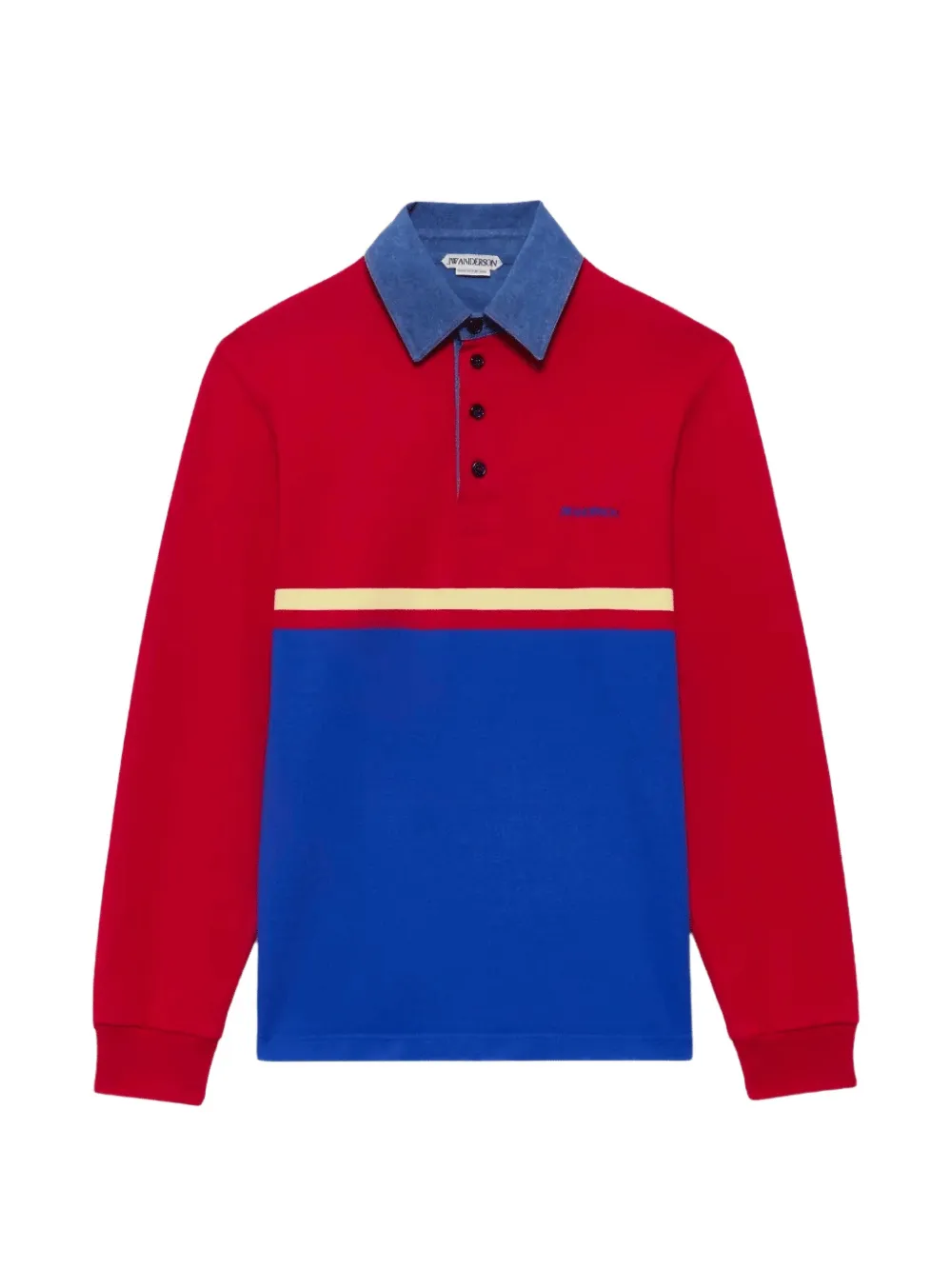 JW Anderson colour-block long-sleeve polo shirt - Rosso