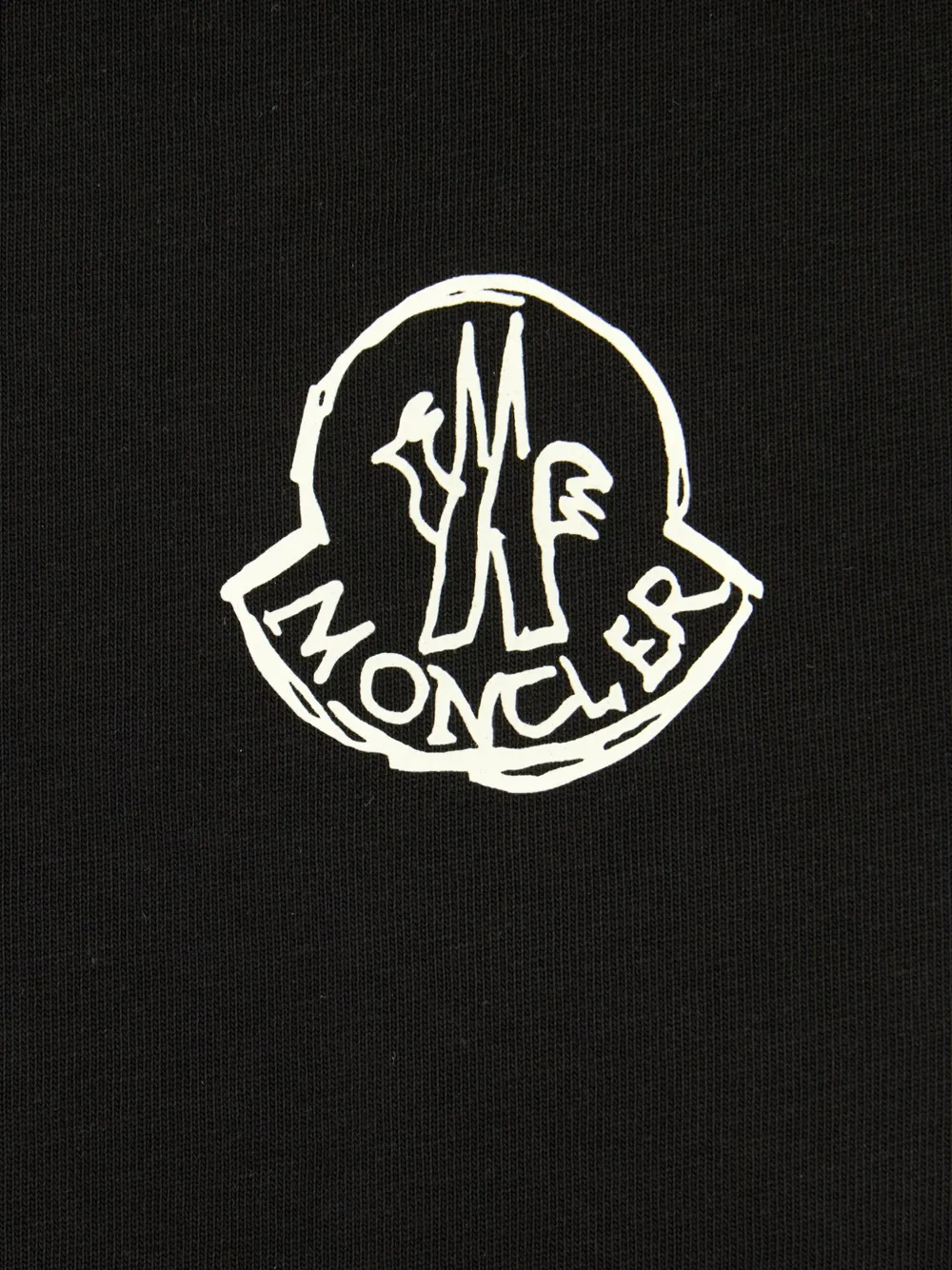 Moncler Katoenen T-shirt met logoprint Zwart
