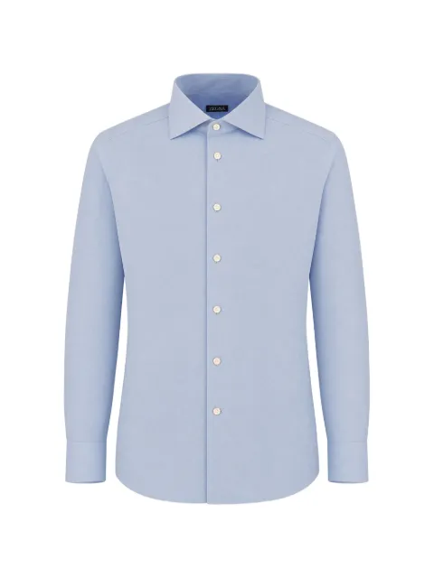 Zegna long-sleeve button-down cotton shirt