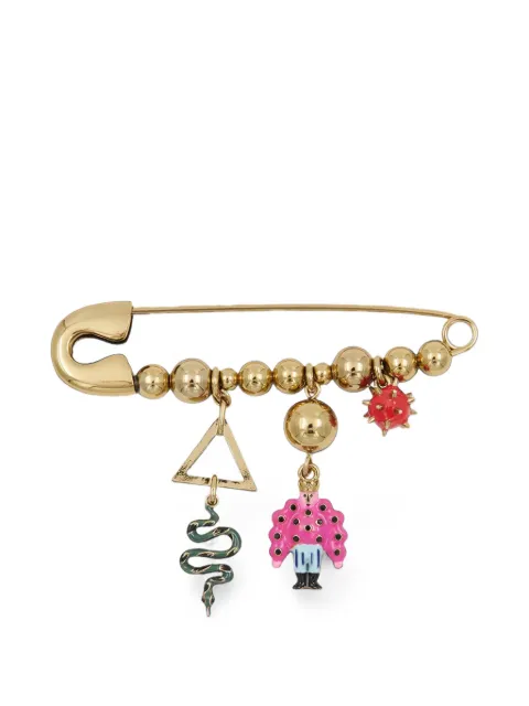 Essentiel Antwerp charm-embellished beaded brooch