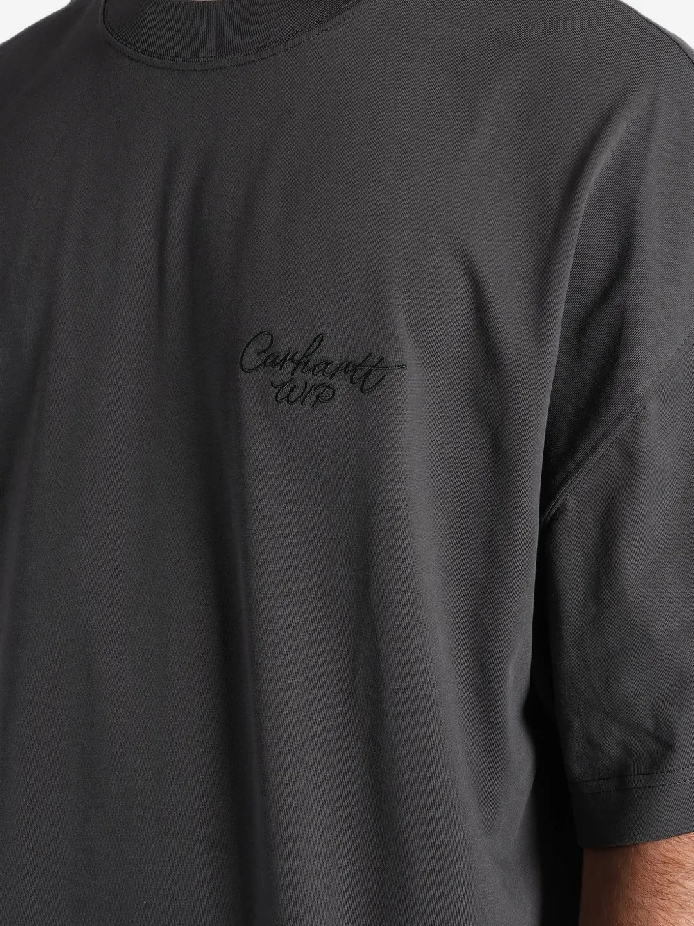 Carhartt WIP T-shirt met geborduurd logo Grijs
