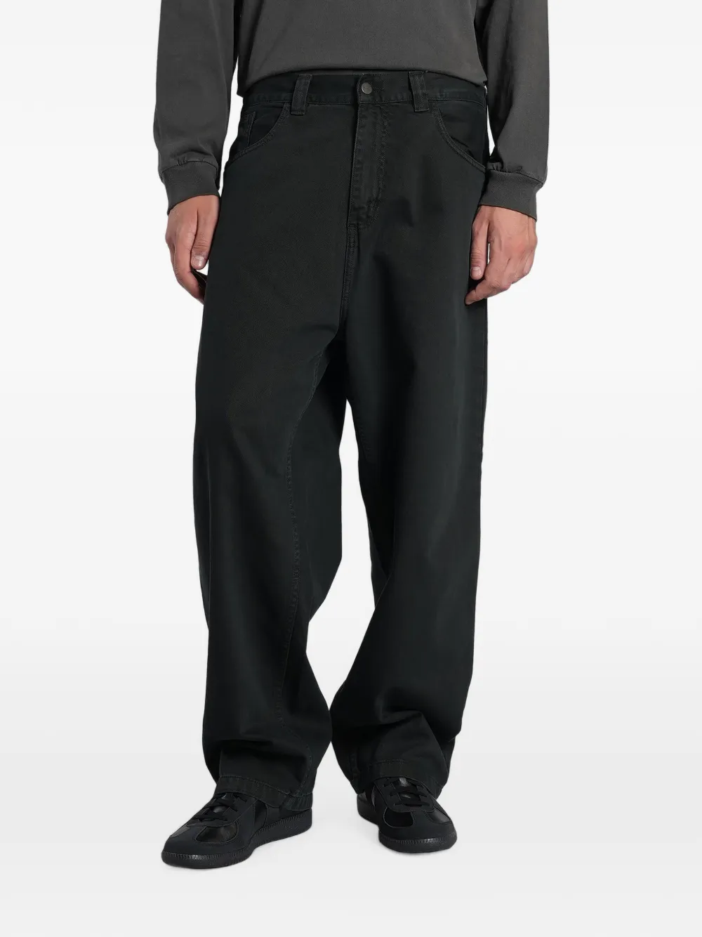 Carhartt WIP logo-patch wide-leg jeans - Nero