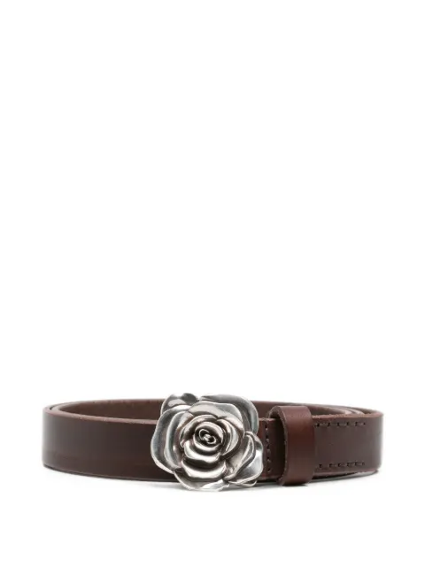OUR LEGACY rose-buckle leather belt