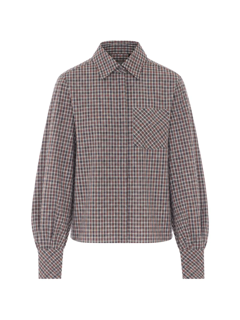 Essentiel Antwerp crystal-embellished checked shirt