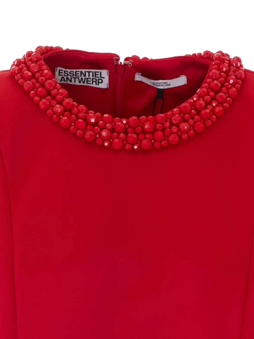 Essentiel Antwerp Kaylin jurk verfraaid met kralen Rood