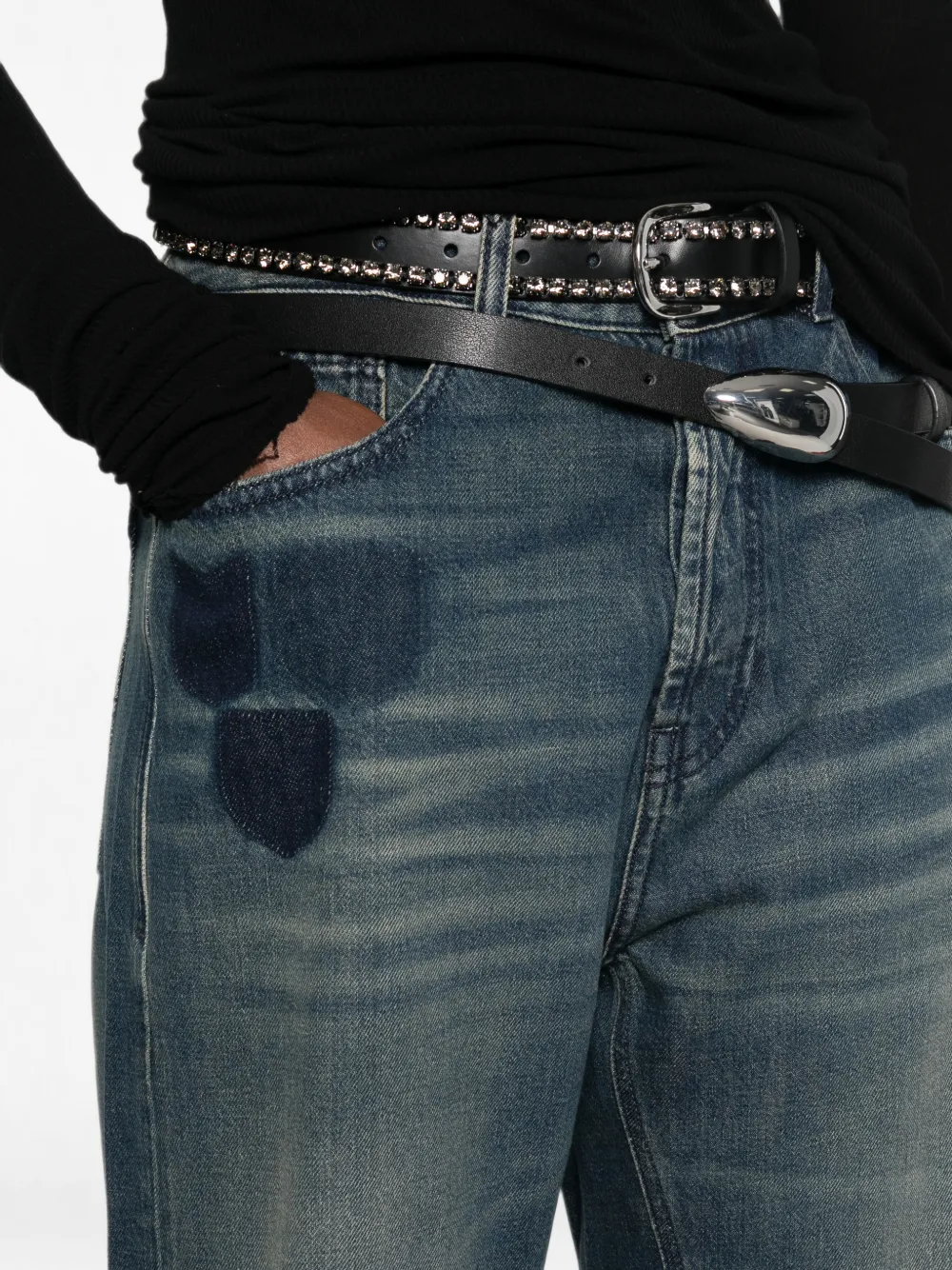 Diesel Jeans met wijde pijpen Blauw