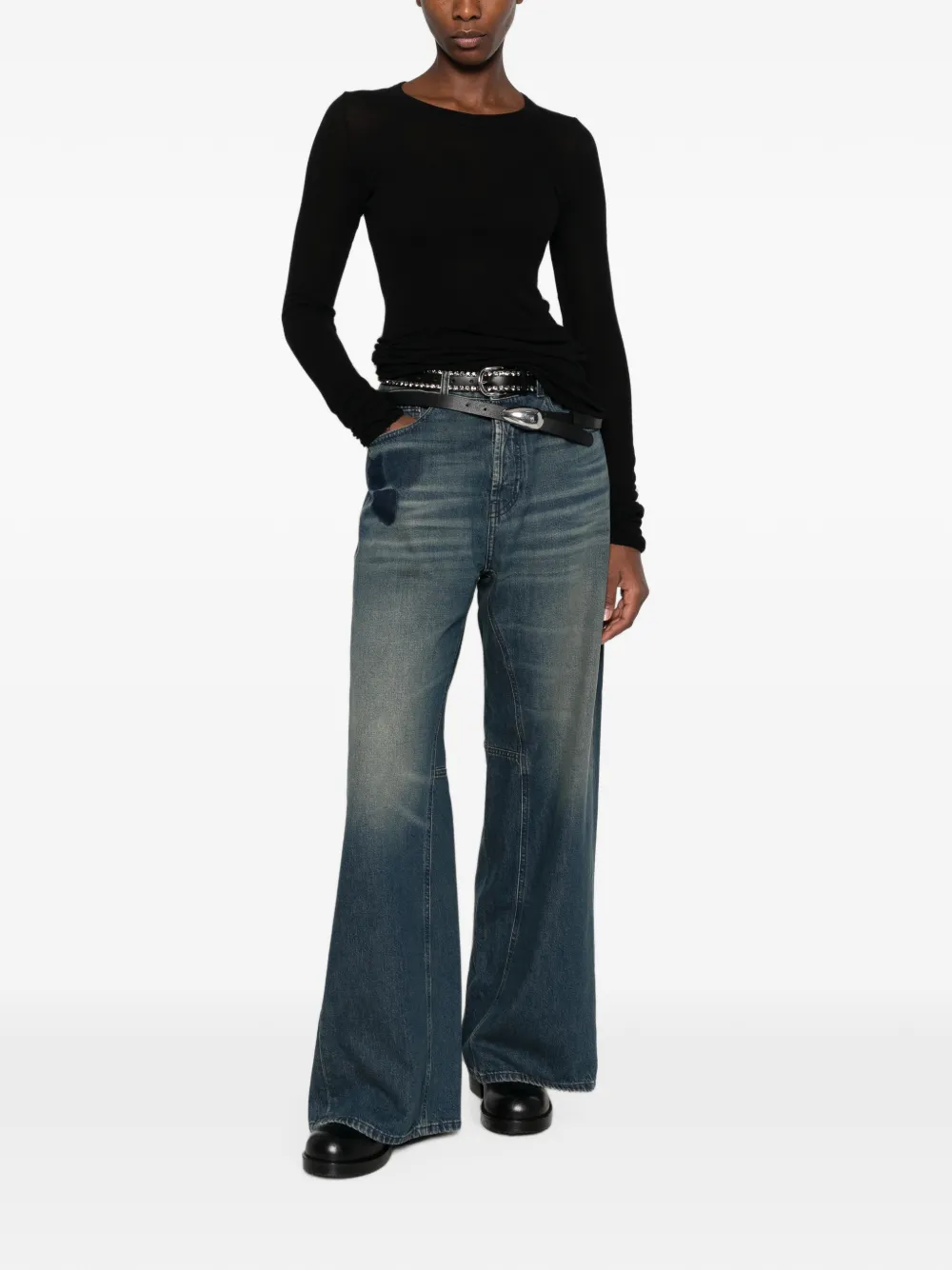 Diesel Jeans met wijde pijpen Blauw