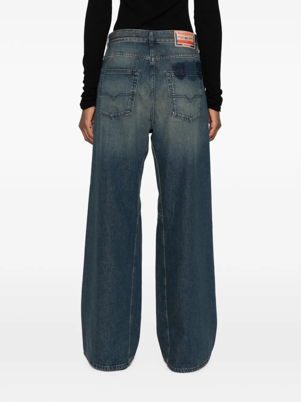 Diesel Jeans met wijde pijpen Blauw