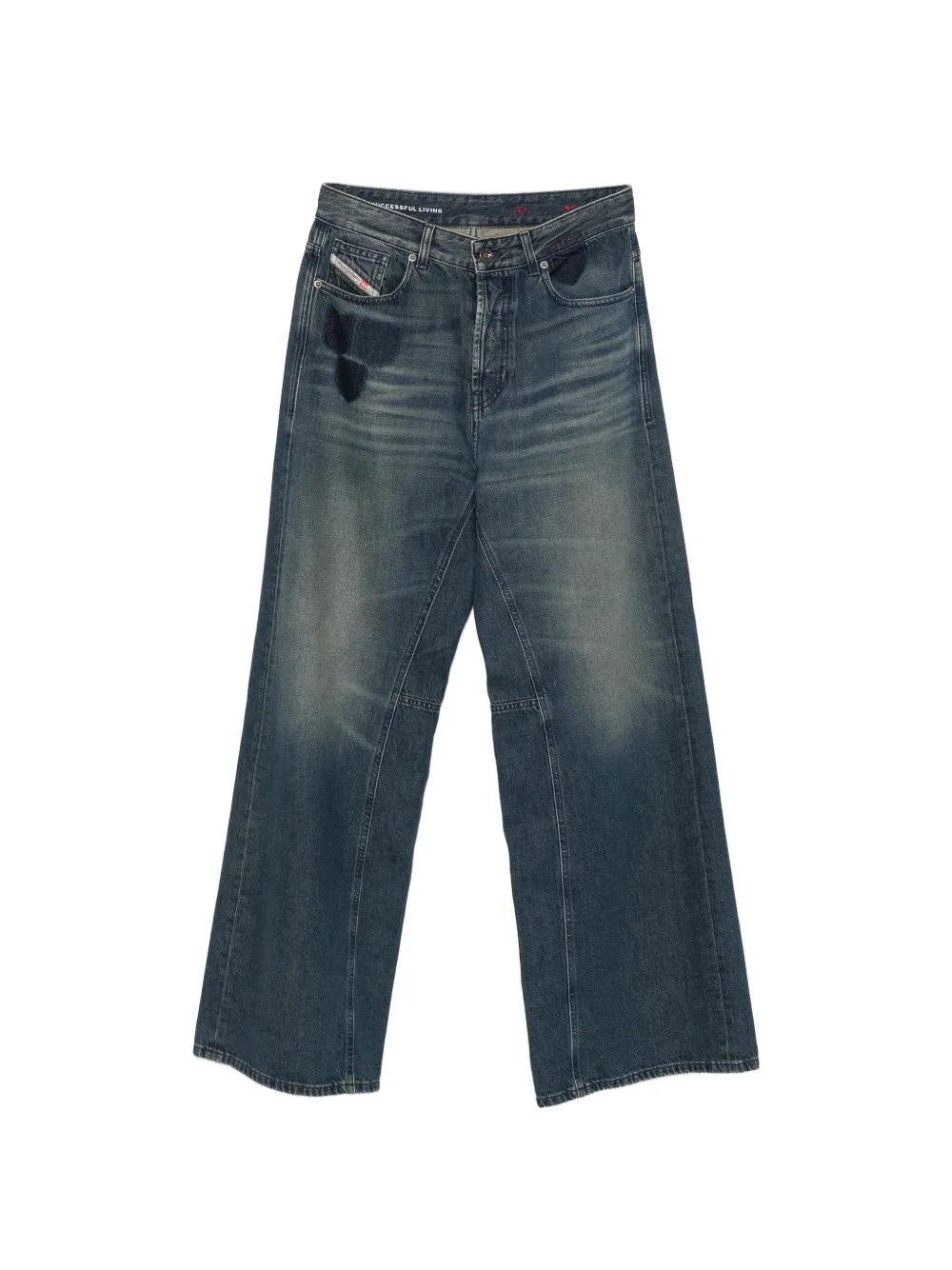 Diesel faded wide-leg jeans