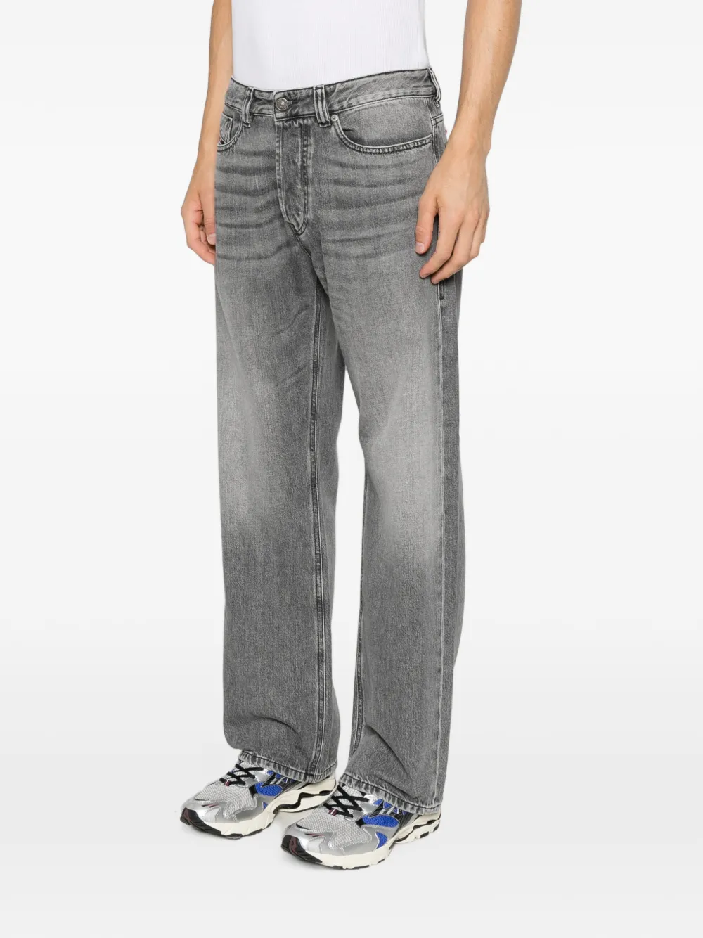 Diesel Straight jeans met vervaagd effect Grijs