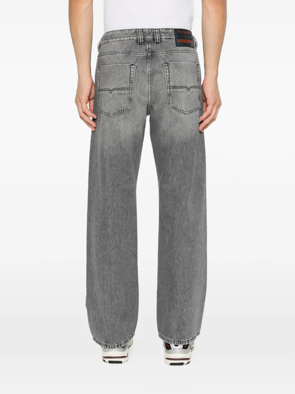 Diesel Straight jeans met vervaagd effect Grijs
