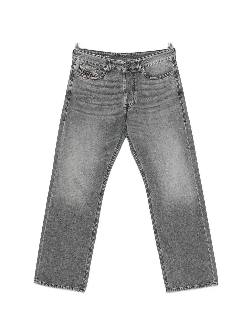 Diesel faded straight-leg jeans - Grigio