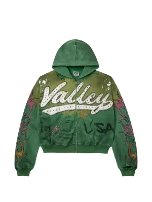 Vale Harmony Garden Appliqué Zip Hoodie | Brown | FARFETCH