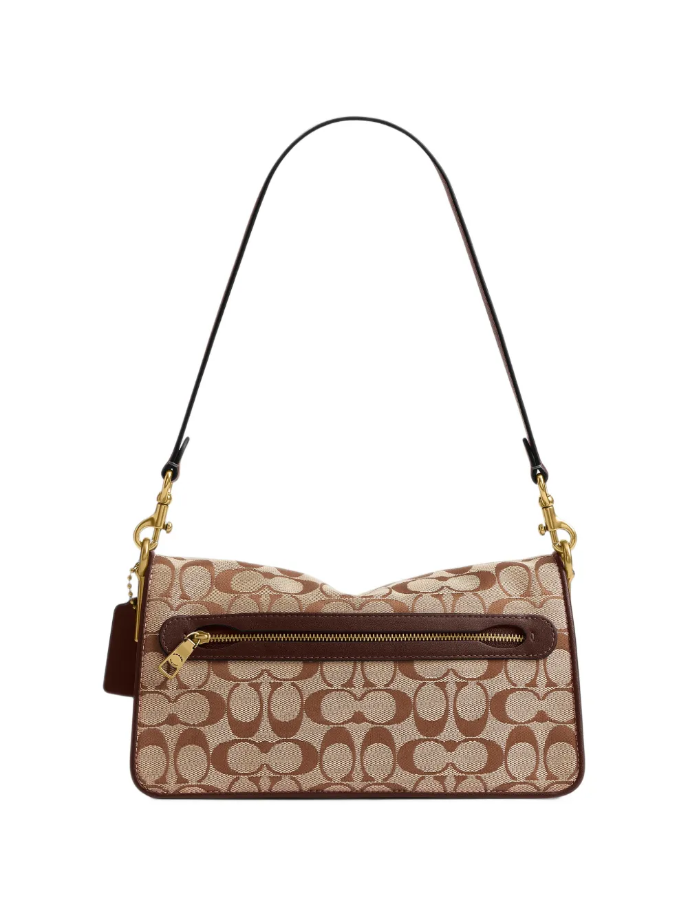 Coach Tabby shoulder bag 26 in Signature jacquard Beige