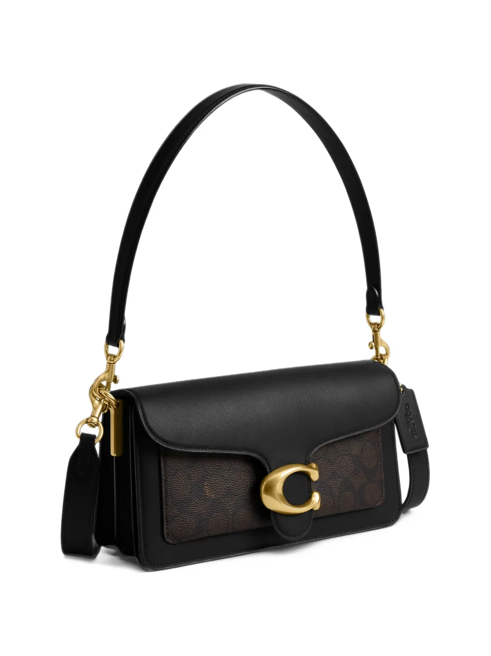 Coach Tabby shoulder bag 26 In Signature Upcrafted leather Zwart
