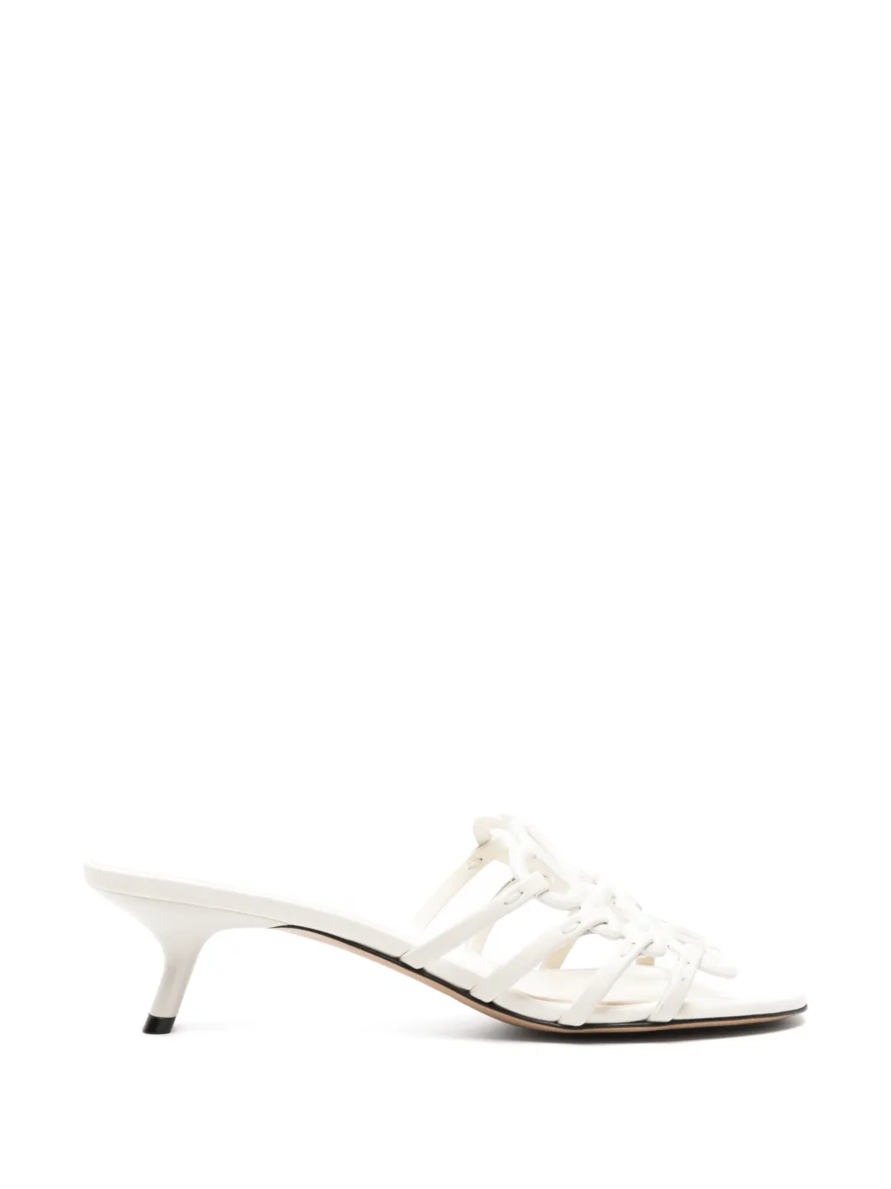 LOEWE Petal Anagram slides in soft calfskin - White