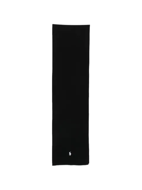 Polo Ralph Lauren logo-embroidered ribbed scarf