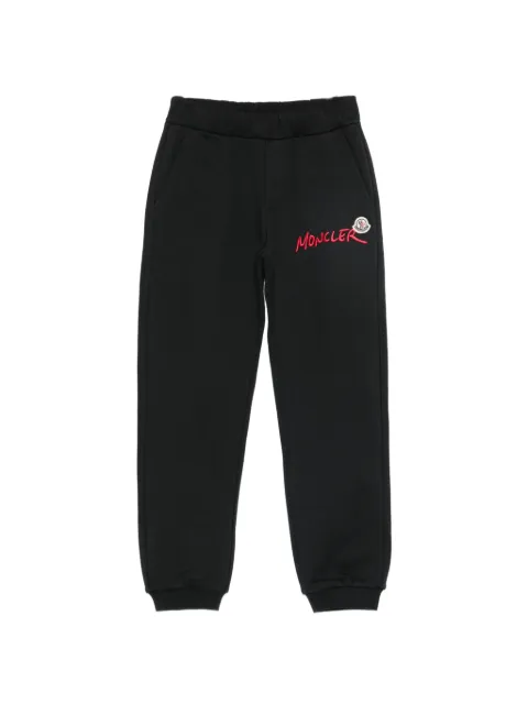 Moncler Enfant pantalones de chándal con logo bordado