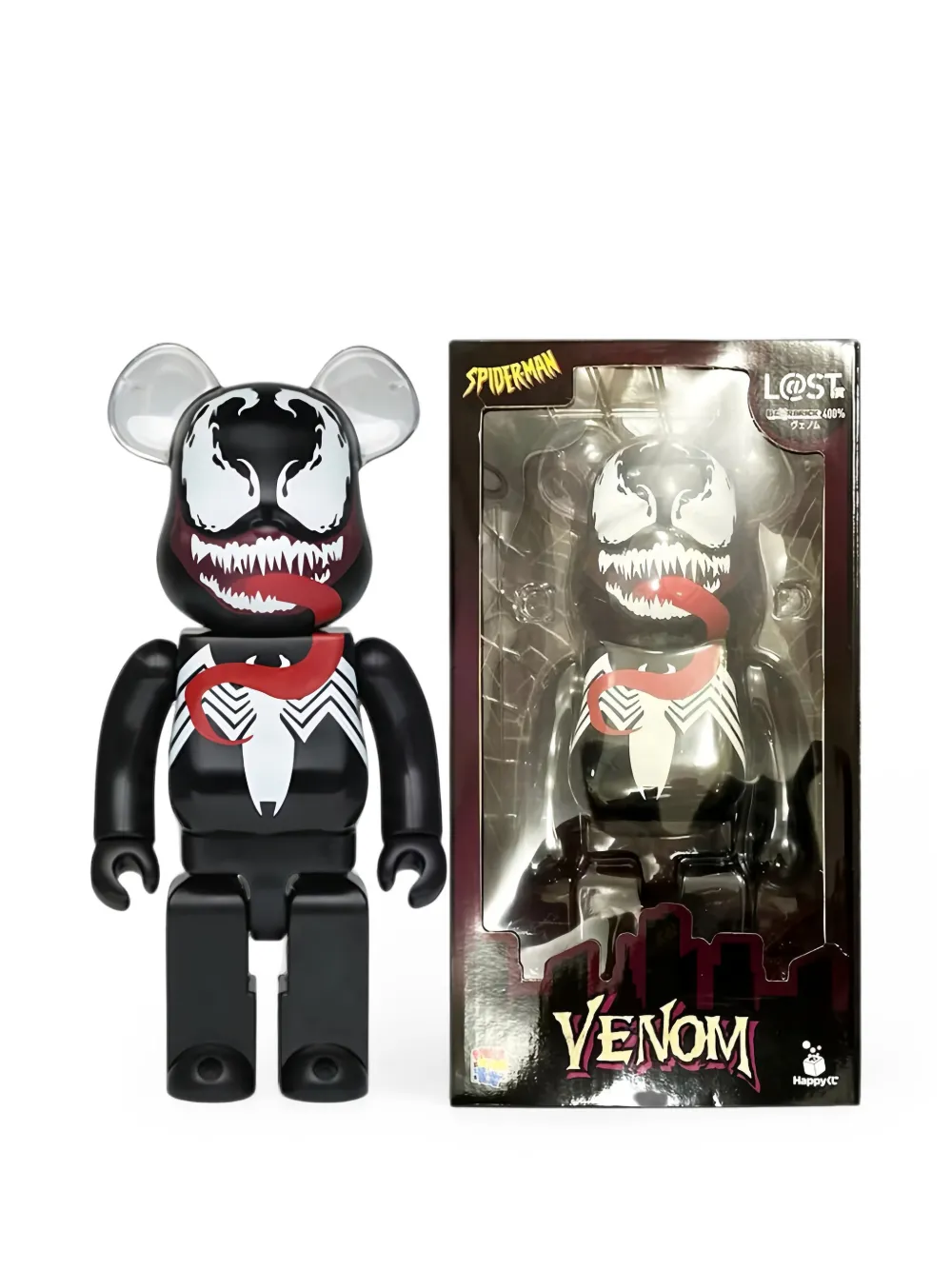 Bearbrick Spider-man Last Venom Collectible Figure In Black