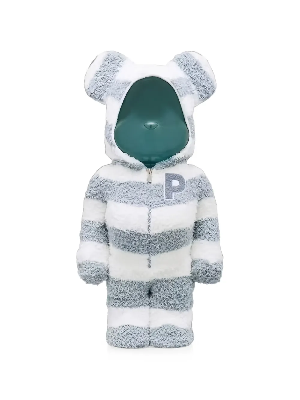 Bearbrick Gelato Pique Mint Striped Collectible In White