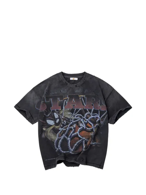 Vale graphic-print distressed T-shirt