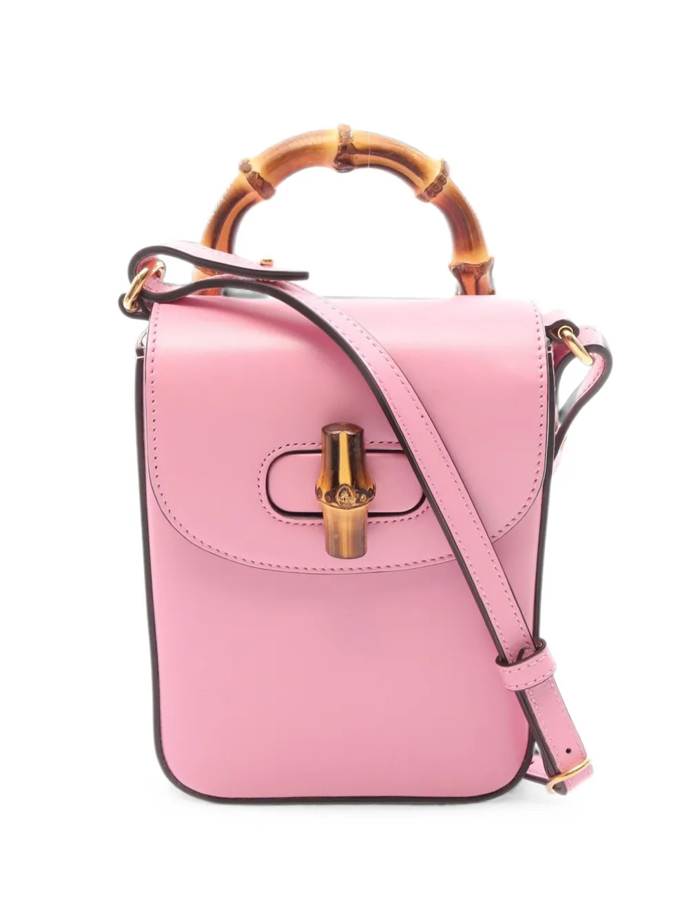 Gucci Pre-Owned 2010s Bamboo turn-lock shoulder bag - Rosa
