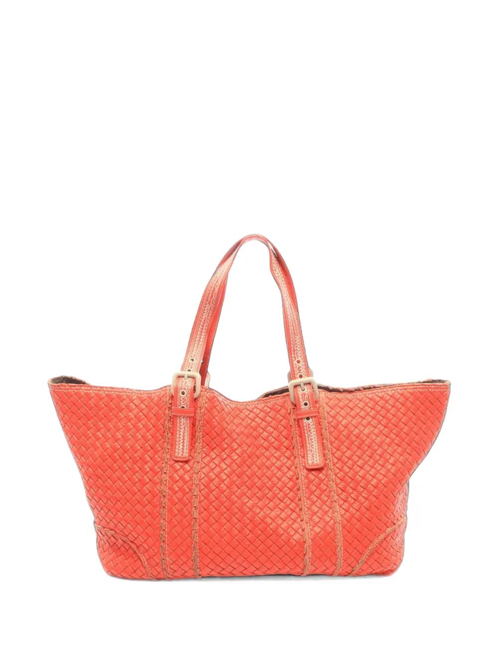Bottega Veneta Pre-Owned 2000s Intrecciato leather tote bag - Arancione
