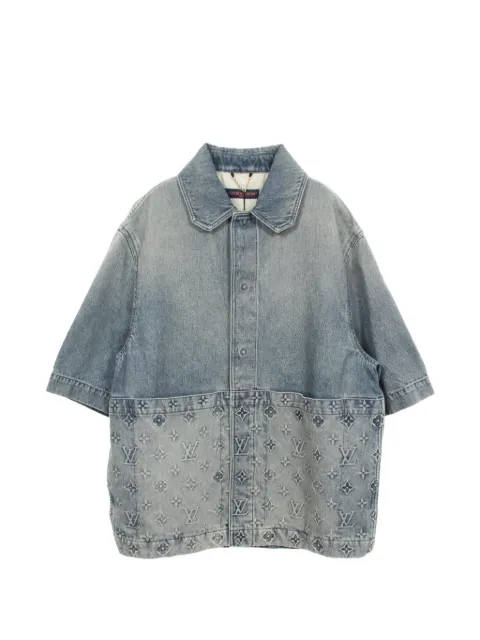 Louis Vuitton Pre-Owned 2010s Monogram embossed denim shirt