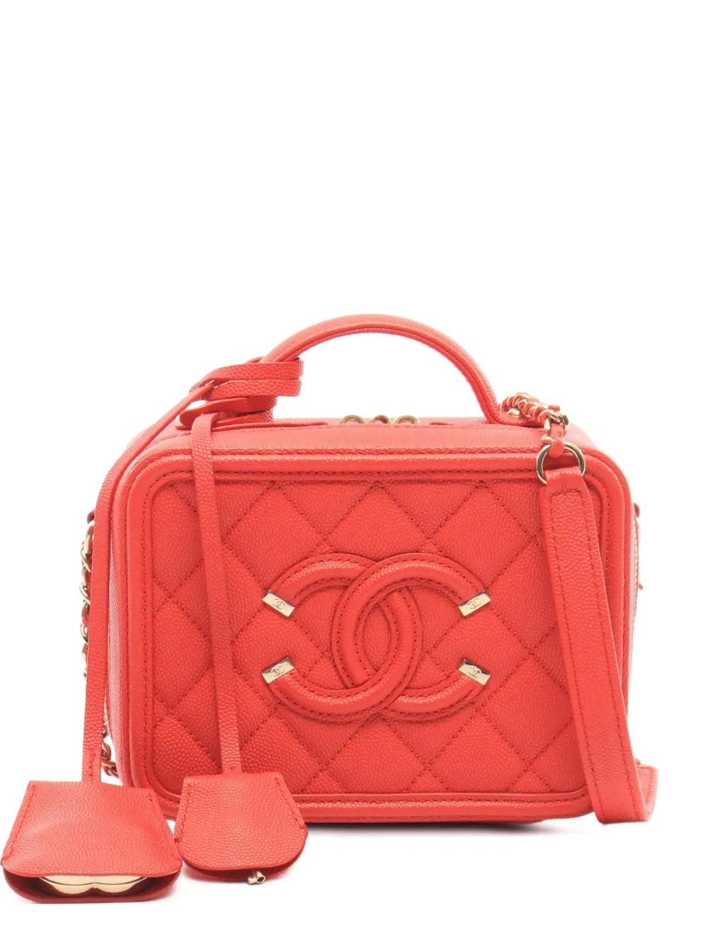 CHANEL Pre-Owned small 2019 CC Figley shoulder bag - Rosso