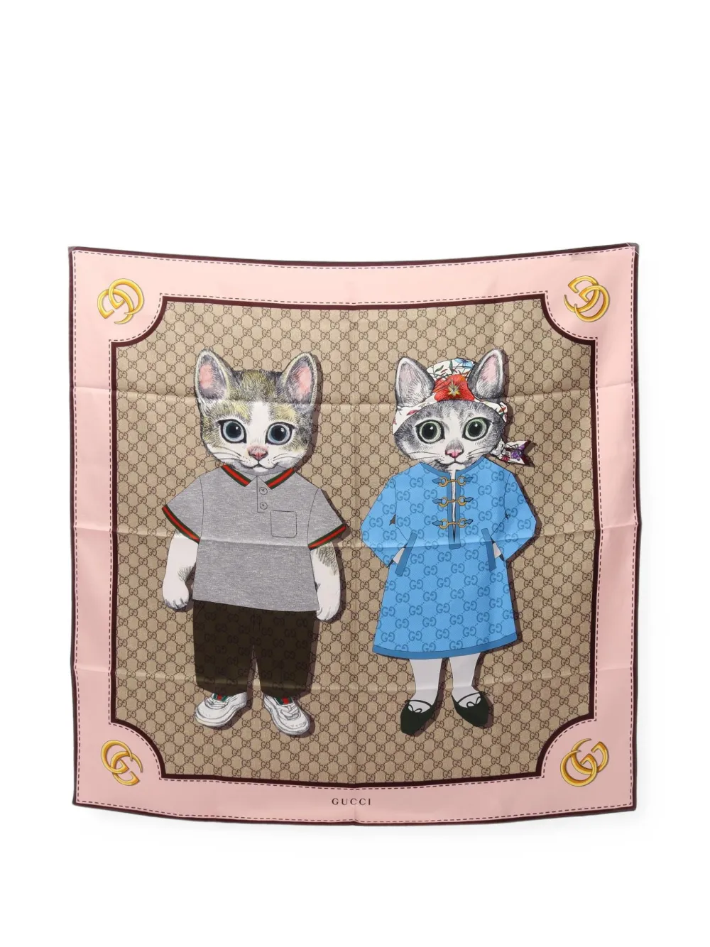 Gucci Pre-Owned 2020s xYuko Higuchi GG pattern scarf - Toni neutri