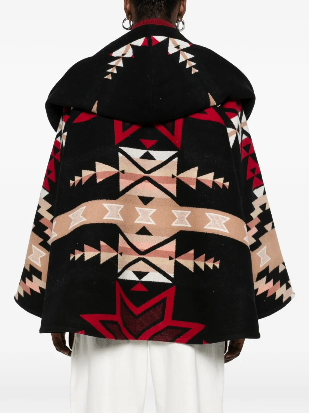 Lindsey Thornburg Stetson Gatekeeper mantel met geometrisch patroon Zwart