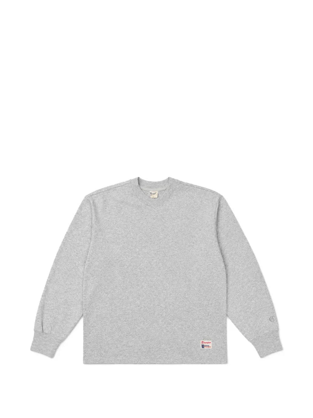 Champion V-neck Logo-patch Sweatshirt In Grey