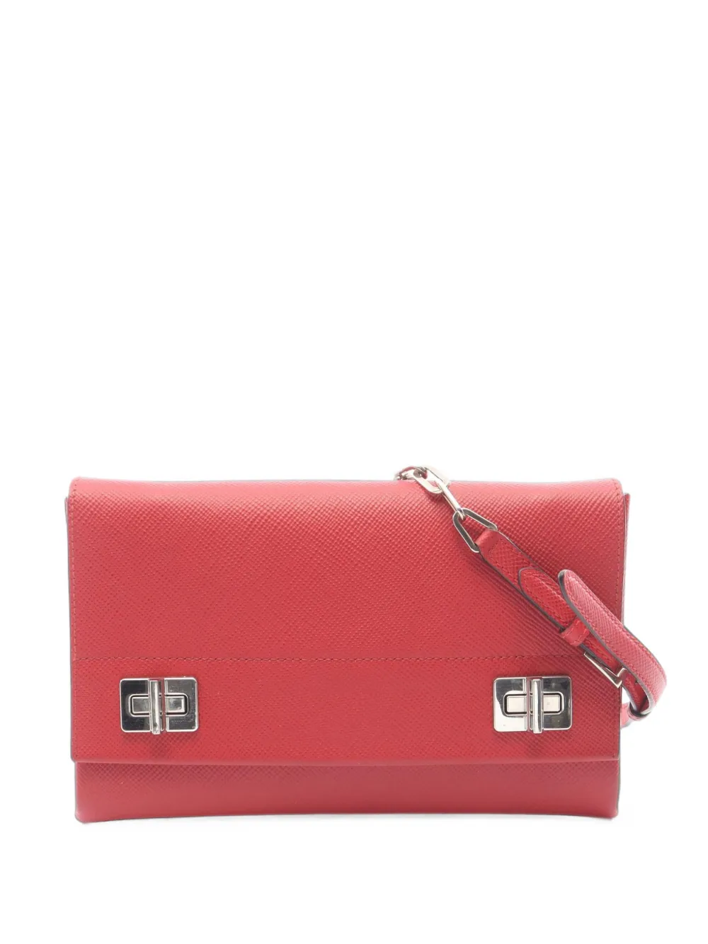 Prada Pre-Owned 2010s Saffiano leather shoulder bag - Rosso