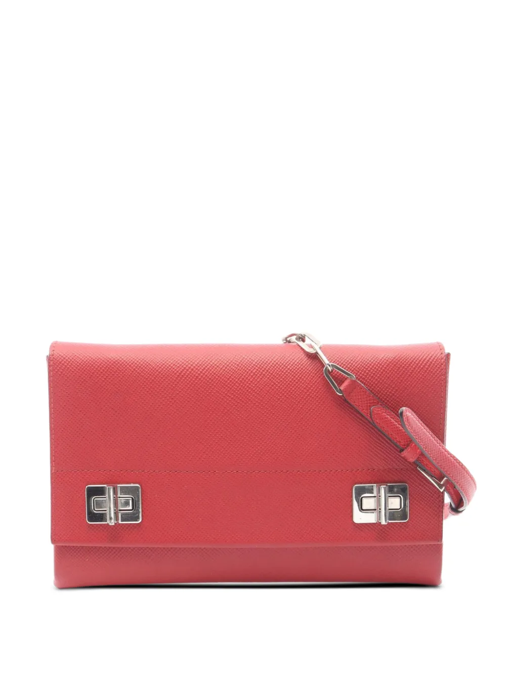 Prada Pre-Owned 2010s Saffiano leather shoulder bag - Rosso