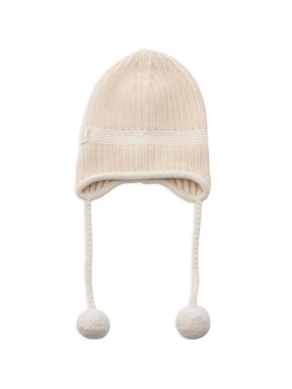 Miu Miu Pre-Owned 2010s pompom knit beanie hat - Toni neutri
