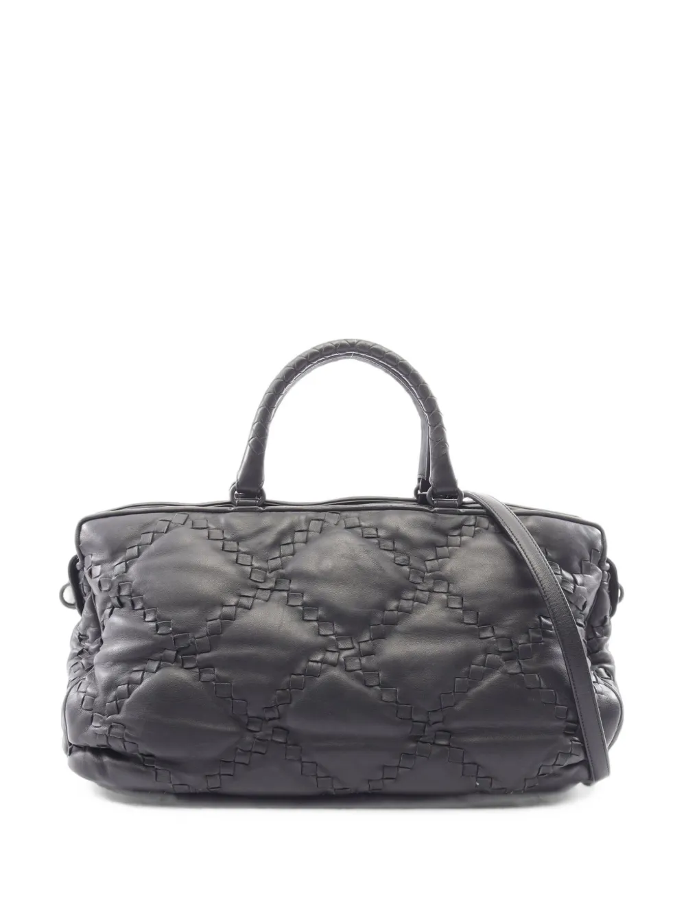 Bottega Veneta Pre-Owned 2010s Intrecciato leather two-way handbag - Nero