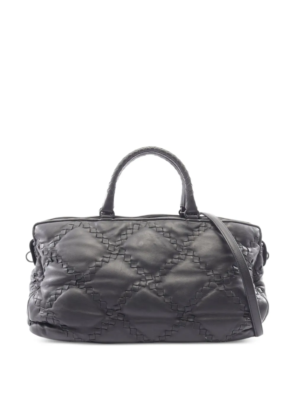 Bottega Veneta Pre-Owned 2010s Handtasche mit Intrecciato-Muster - Schwarz