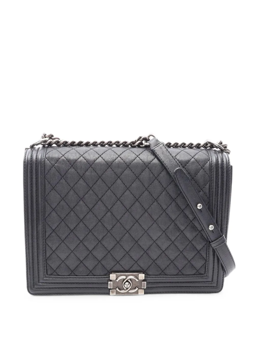 CHANEL Pre-Owned 2013-2014 Boy Chanel leather shoulder bag - Nero