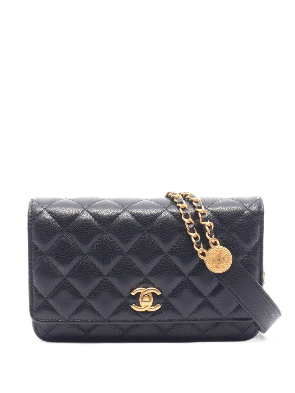 CHANEL Pre-Owned matelassé Caviar clutch bag - Nero