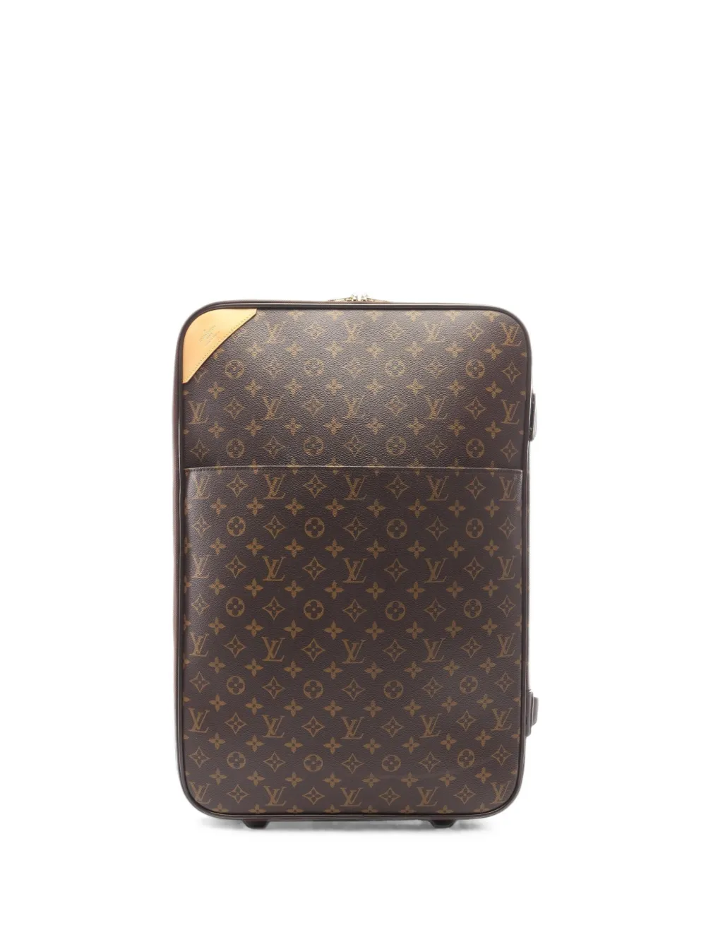 Pre-owned Louis Vuitton 2007 55 Pegas Monogram Canvas Suitcase In Brown