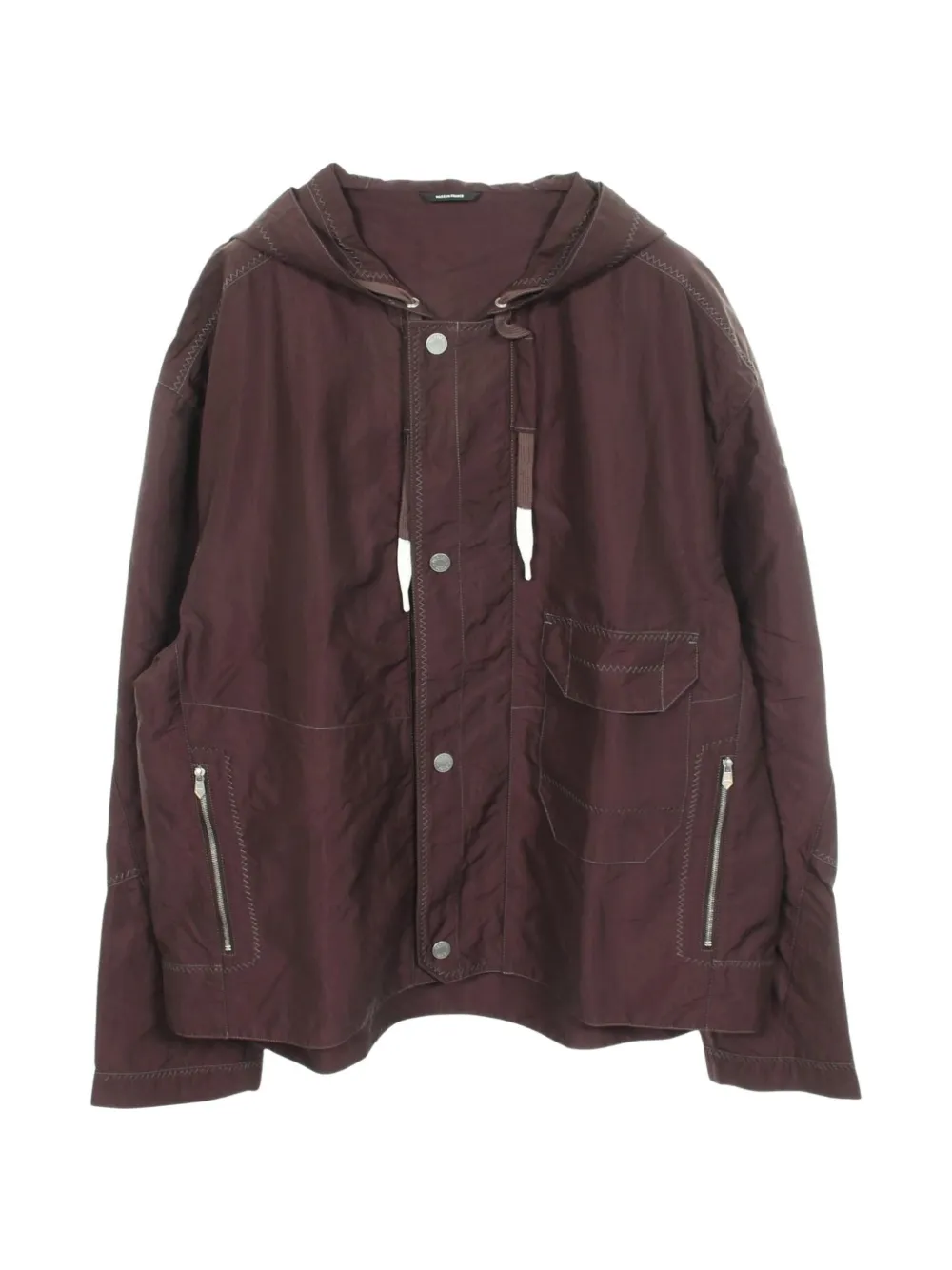 Hermès Pre-Owned 2010s Clou de Selle button hooded jacket - Marrone